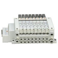SMC solenoid valve 4 & 5 Port VQC VV5QC21-F, 2000 Series, Base Mounted Manifold, Plug-in, D-sub Connector